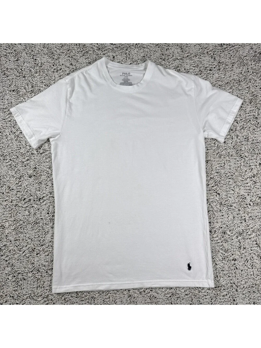 Men’s White Polo Ralph Lauren T-Shirt Size L Classic Fit 100% cotton